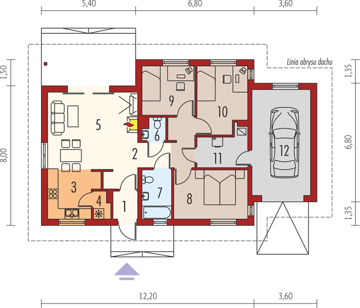 План 1 этажа дома DEF-3788-94 План 1 этажа дома DEF-3788-94