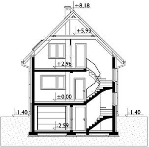 Фасад дома GBG-6934-59 Фасад дома GBG-6934-59