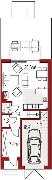 План 1 этажа дома ADG-8836-73 План 1 этажа дома ADG-8836-73