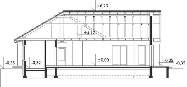 Фасад дома FHB-5798-67 Фасад дома FHB-5798-67
