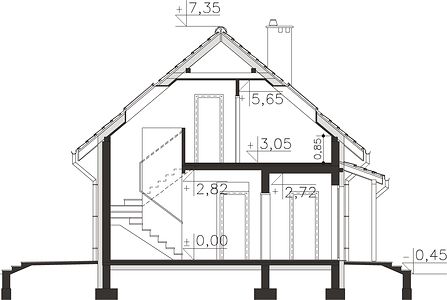 Фасад дома BED-6612-37 Фасад дома BED-6612-37