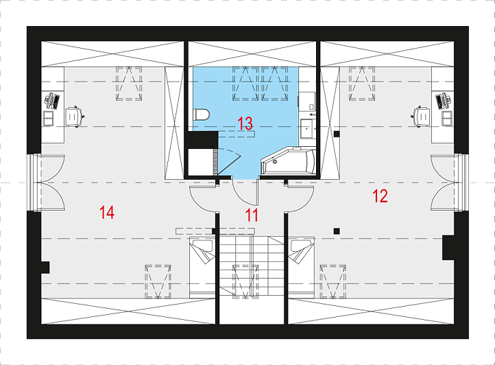 План 2 этажа дома IBG-5588-19 План 2 этажа дома IBG-5588-19