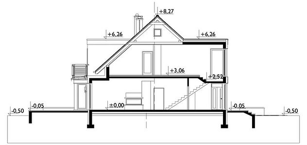 Фасад дома HFH-6598-89 Фасад дома HFH-6598-89