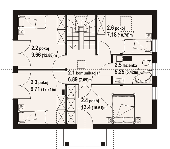 План 2 этажа дома IBB-2813-75 План 2 этажа дома IBB-2813-75