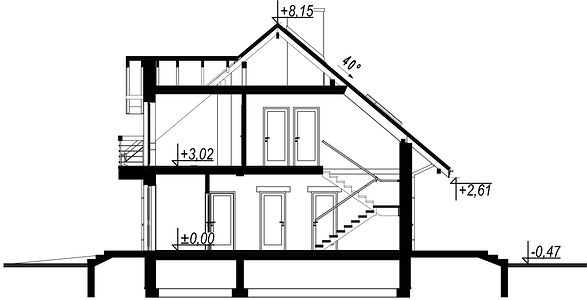 Фасад дома DHI-3852-21 Фасад дома DHI-3852-21